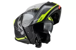Κράνος Σπαστό NZI COMBI 3 DUO ORBE Μαύρο Ανθρακί Κίτρινο Fluo Ματ